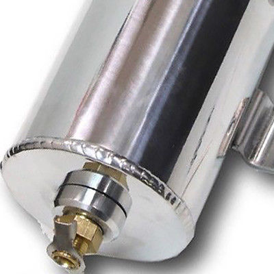 Polished Aluminum Breather Tank / Oil Catch Can Tube with 1/2" Ports