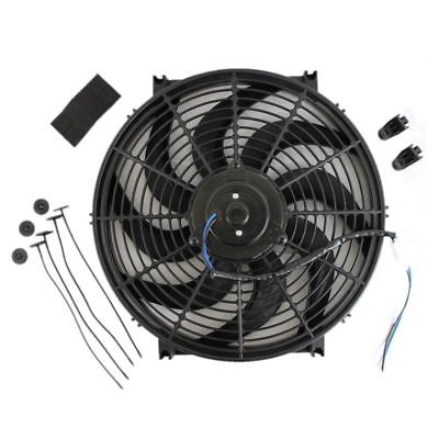 2pcs 14" Heavy Duty Electric Wide Curved Blade FAN 2000CFM Reversible /Thermostat