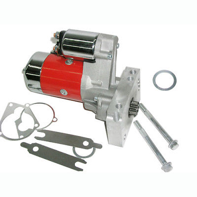 SBC BBC Chevy 2HP Gear Reduction High Torque Mini Starter 153 168 Red Bodied