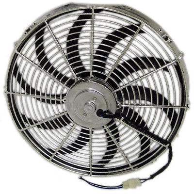 Universal 16" Heavy Duty Radiator Electric Fan 2500 CFM Reversible SBC BBC 350