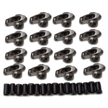 Chevy SBC 350 1.5 Ratio 3/8" Stainless Steel Stud Mount Roller Rocker Arm Set