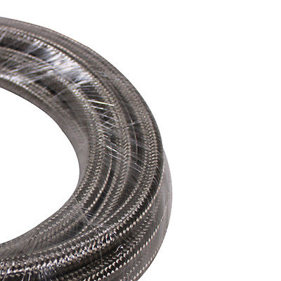 20 Feet 10-AN Braided Stainless Steel Turbo Oil Fuel Gas Line Hose 1500 PSI