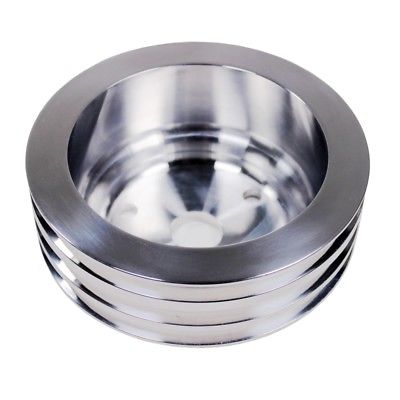 Chevy Big Blook Aluminum Crank Pulley, Long and Triple Groove.