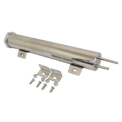 2" X 13" Polished Stainless Steel Radiator Universal Overflow Tank