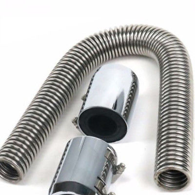Universal 24" Stainless Radiator Hose with Chrome Caps
