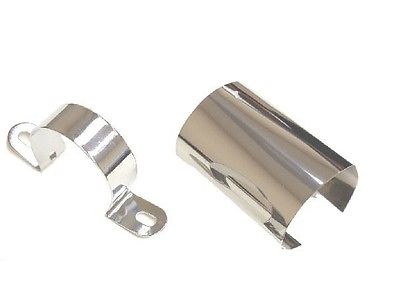 Chrome Coil Cover 2 1/2" Dia and Mounting Bracket Set,Universal