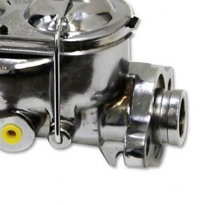7" Dual Diaphragm chrome Brake Booster & GM Chevy Chrome Cast Iron Dual Bail Cap Master Cylinder