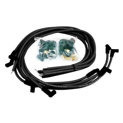 9.5 mm Black 90 Degree Spark Plug Wires For Distributor Chevy BBC SBC SBF 302 350 454