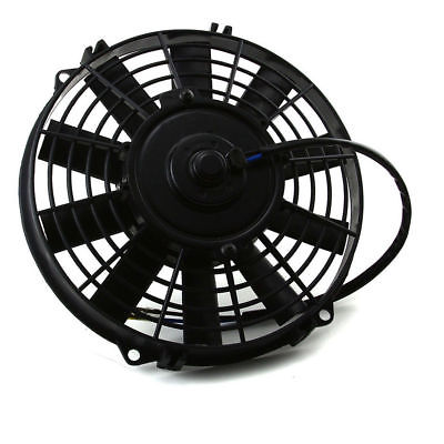 Dual Electric 10" straight blade cooling radiator fans 12V w/ Heavy Duty Theremostat Kit