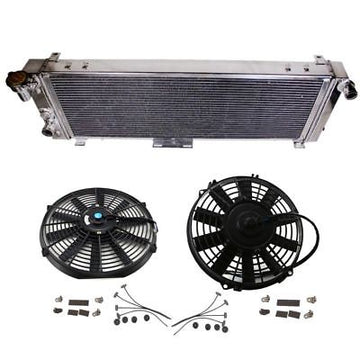 3-Row Full Aluminum Racing Radiator&2X10"Fan 91-01 Jeep Cherokee/Comanche I4/I6