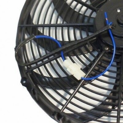 DEMOTOR 16 Inch Electric Radiator S Blade Cooling Fan 12V 3000 CFM with Relay Thermostat Kit