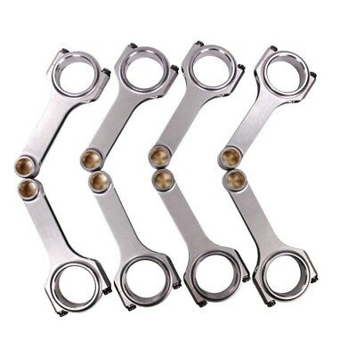 DEMOTOR Set of 8 H-Beam Connecting Rods 5.7" Bushed 4340 Steel for SBC Chevy 350 383 327