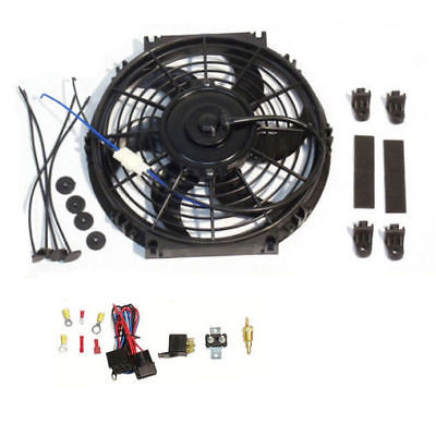 10" Electric Curved Blade Reversible radiator Cooling Fans with Thermostat Kit