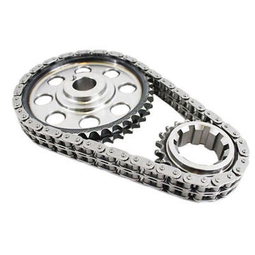 SBF Ford 289 302 351W Double Roller 9 Keyway Billet Steel Timing Chain Kit