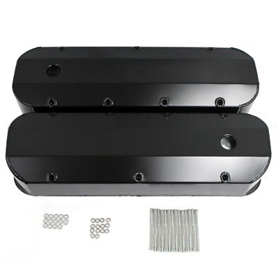 BBC CHEVY 454 Fabricated Aluminum Valve Covers Polished 427 Big Block Chevy 396(Black Coated)