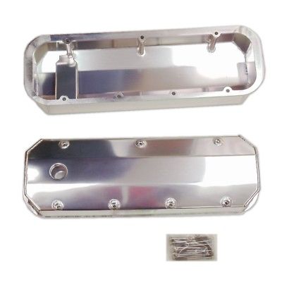 BBC CHEVY 454 Fabricated Aluminum Valve Covers Polished 427 Big Block Chevy 396