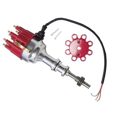 For Ford 351w 408w Billet Performance Racing Distributor Ready To Run Red Cap