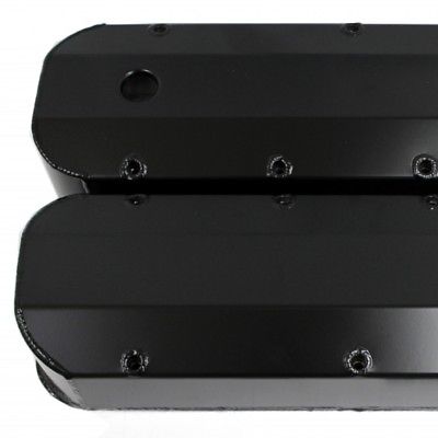 BBC CHEVY 454 Fabricated Aluminum Valve Covers Polished 427 Big Block Chevy 396(Black Coated)