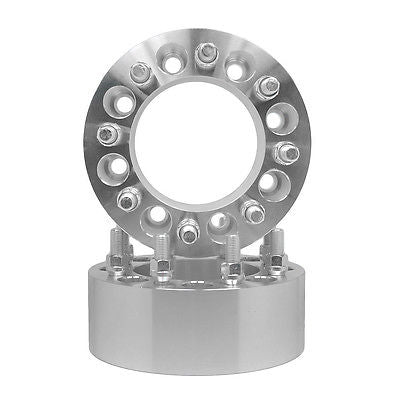 2 PCS 3" Wheel Spacers 8 Lug 8x6.5 126.15 mm 14x1.5 For Ram 2500 3500 Chevy GMC Hummer
