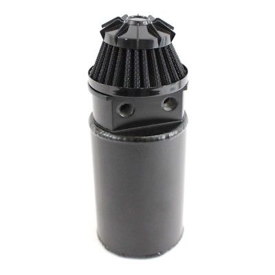 Black Polished Aluminum Oil Reservoir Catch Can Tank with Breather Filter