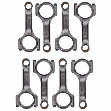 I Beam Race 5.700" 2.100" .927" Bronze Bush 4340 Connecting Rods SBC Lightweight