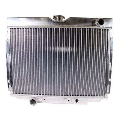 Universal 3 Row Polished Aluminum Radiator for 67-70 Ford Mustang 390 428 429 V8 AT/MT