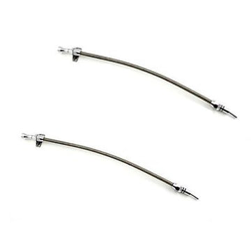 2pcs Flexible Stainless Steel Transmission Oil Dipstick Braided Tube for Chevy GM 700R4