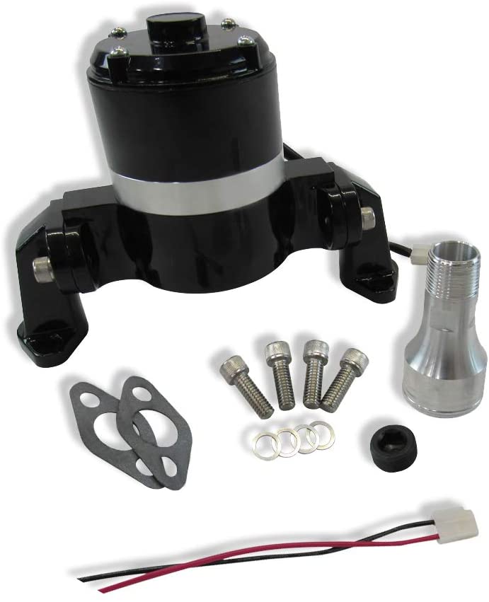 High Flow Electric Aluminum Water Pump for SBC 350 Chevy-Black