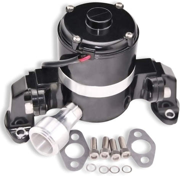 High Flow Electric Aluminum Water Pump for SBC 350 Chevy-Black