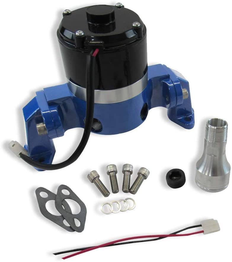 High Flow Electric Aluminum Water Pump for SBC 350 Chevy-Blue
