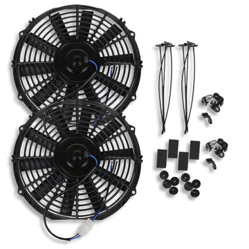 2PCS Electric 12" Straight Blade Reversible Cooling Fans 1577 CFM 12v