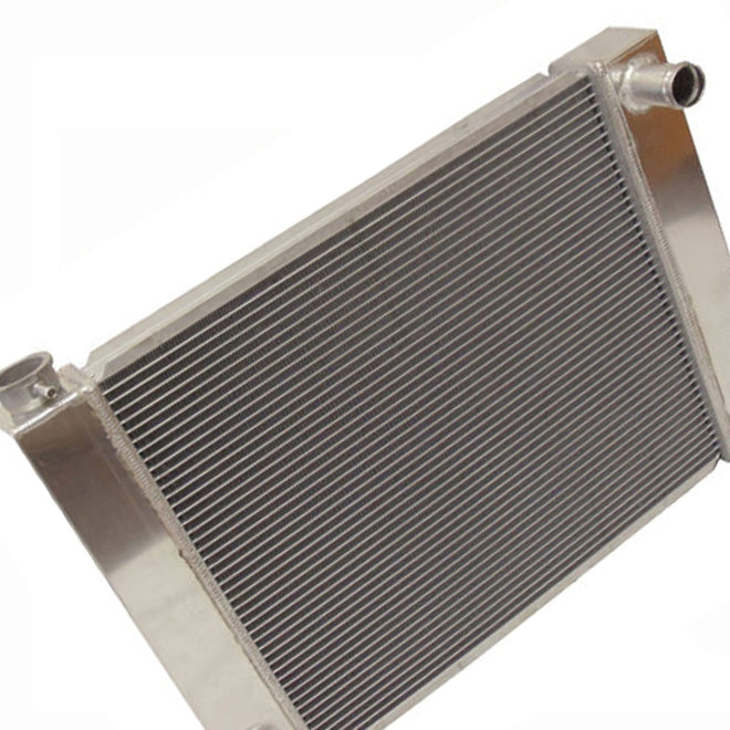 For Ford/Mopar Fabricated Aluminum Radiator 22" x 19" X 3" Overall & Transmission Oil Cooler