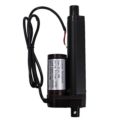 4 Inch 4" Stroke Linear Actuator 12 Volt 12V 225 Pounds lbs Maximum Lift & Mounting Brackets