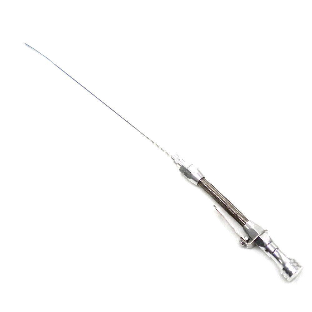 Pre-1979 Chevy Small Block Flexible Polished Aluminum/Braided Engine Oil Dipstick
