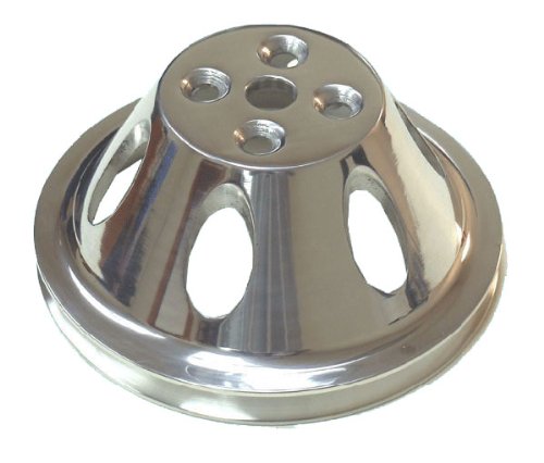 BBC BIG BLOCK CHEVY Polished Single 1 Groove SWP Short Water Pump Pulley