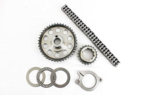 Chevy SBC 350 Double Roller 9 Keyway Billet Steel Timing Chain Kit (Tor/Brg)