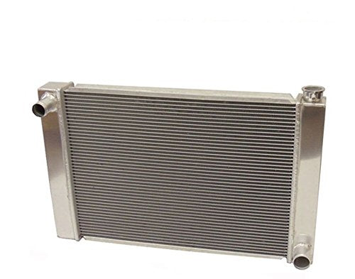 SBC BBC Chevy GM Fabricated Aluminum Radiator 21" x 19" x3" Overall With 2pcs 10 Inch Electric Fan