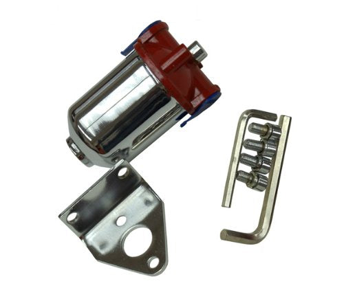 SBC BBC 350 Chrome Fuel Filter red top 3/8" NPT 10 Micron Street/Strip Small