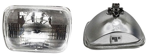 7X6 Hi / Low Headlights With 7" Round Sealed Beam Glass Head Lamp Light Bulb 12V Set of 4