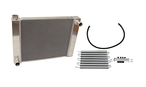 For Ford / Mopar Radiator Overall Size 25" x 19" x3"&Transmission Oil Cooler