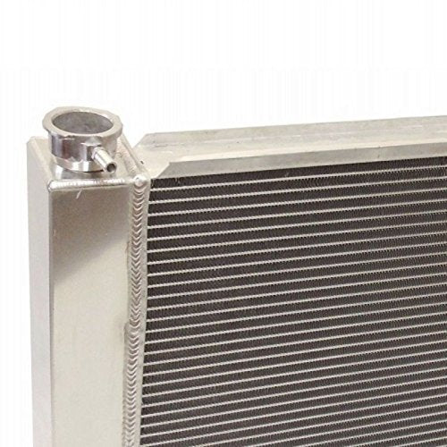 Universal Ford /Mopar Fabricated Aluminum Radiator 26" x 19" x3" Overall With 2pcs 12 Inch Electric Fan
