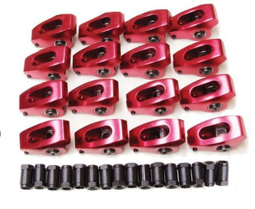 Ford SBF Red Anodized Aluminum Rocker Arm w/Locks 1.6" X 7/16"