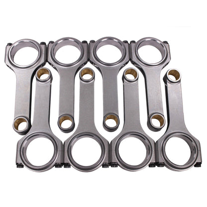 DEMOTOR Set of 8 H-Beam Connecting Rods 6.385" Bushed 4340 Steel for Chevy BBC 454