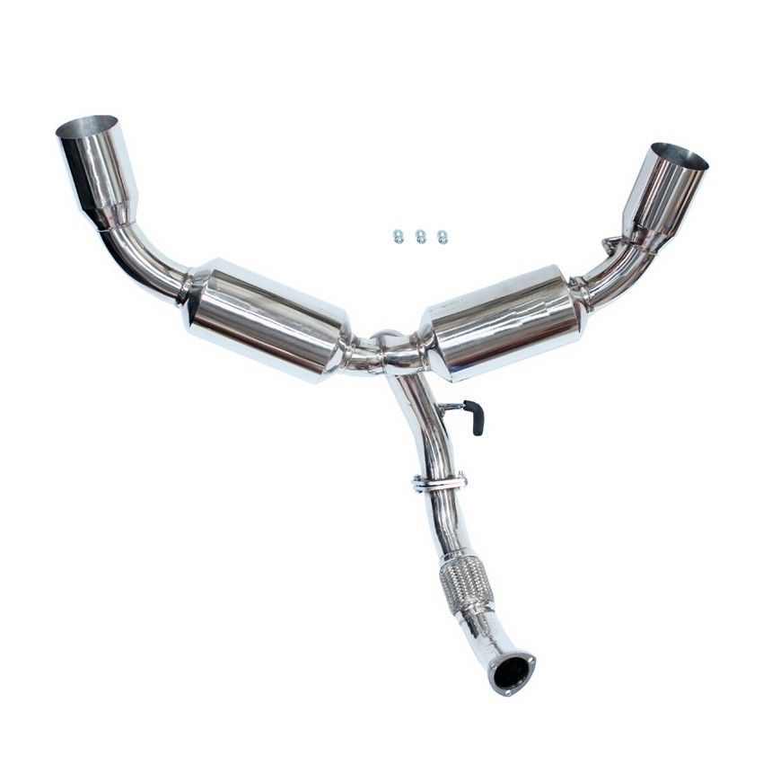 Stainless Steel 4.5" Tip Catback Muffler Exhaust System For 90-95 MR-2 Turbo W20
