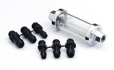 Universal Inline Clearview Fuel Filter Fuel Filter Fittings for 1/4" 5/16" 3/8"