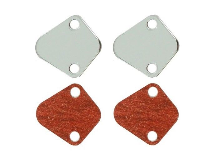 Chrome Fuel Pump Block-Off Plate Small block ford 289-302-351W-360-427-428