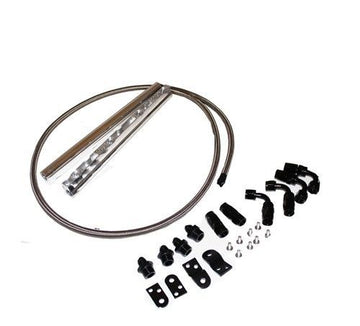 GM Chevy Billet Aluminun LS1 LS6 Intake Fuel Rails Kit Chrome