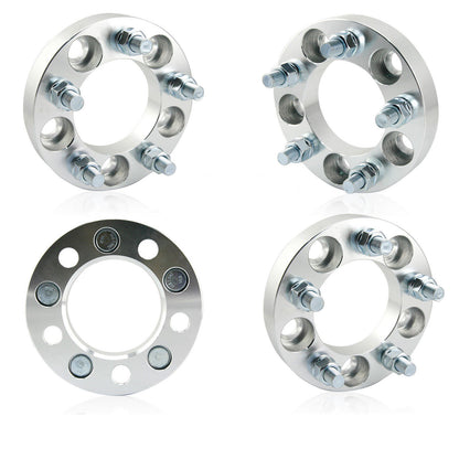 4 pcs 1" Wheel Spacers Adapters 5 Lug 5x4.5| 1/2"x20 Studs Fits KJ KK ZJ MJ TJ YJ XJ