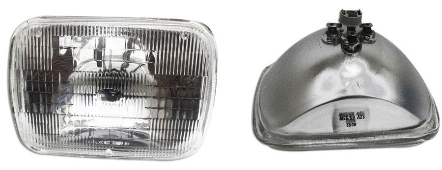7X6 Sealed Beam Hi / Low Beam Glass Headlights Headlamp Light Bulbs Pair