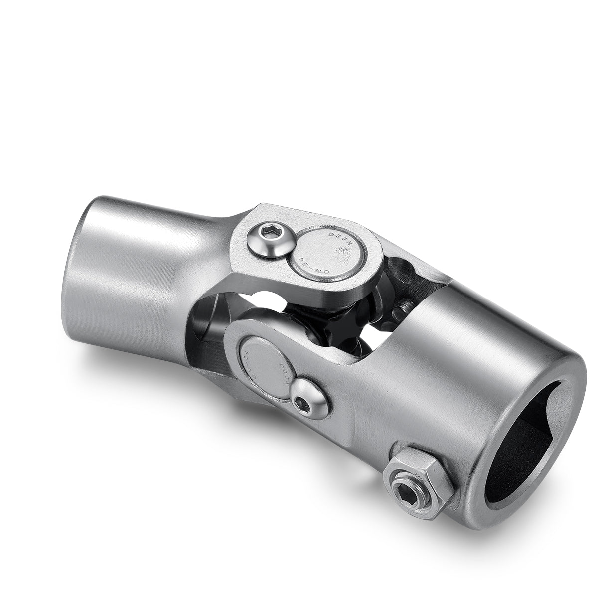Universal 1" DD x 3/4" Round Single Steering Shaft U Joint Chrome Steel GM